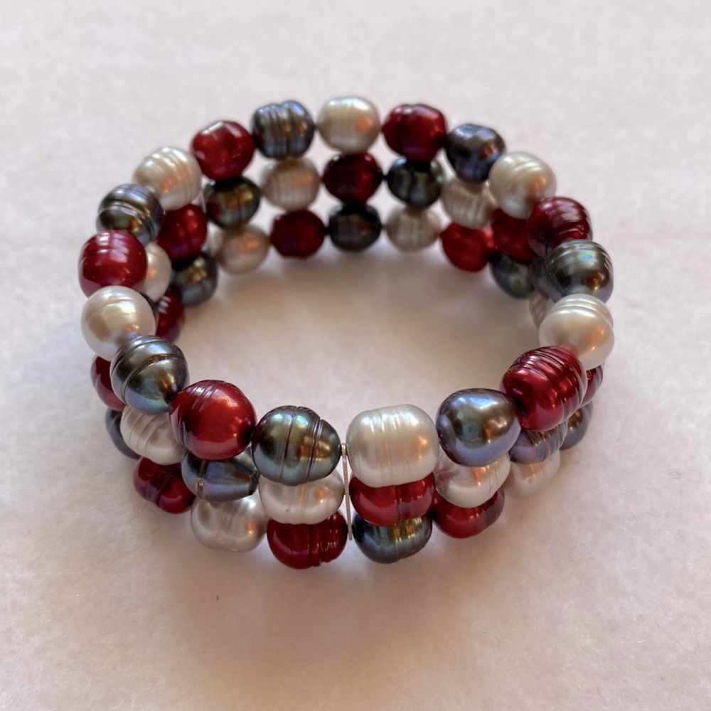 Honora Triple Strand Multi-Color Cultured Freshwater Pearl Bracelet